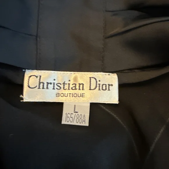 Christian Dior Black Silk Chiffon Bolero Shrug Vintage Large - Picture 7 of 7